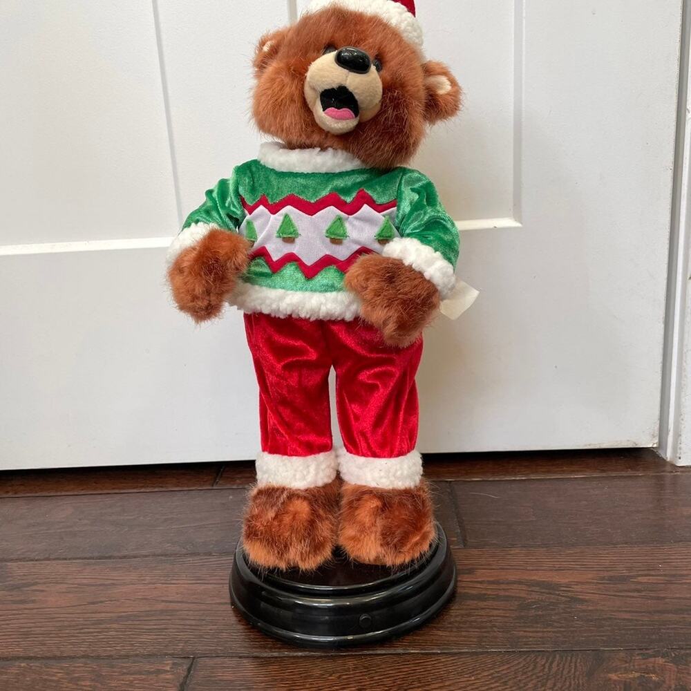 Vintage Gemmy Christmas Bear Shake your Booty 2005 Sound Dance Animated READ